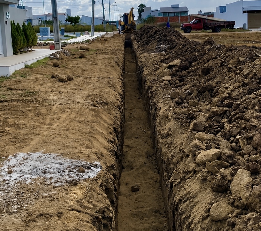 DAESA intensifica obras de saneamento básico no bairro Luar Pinto Gadelha em Sousa